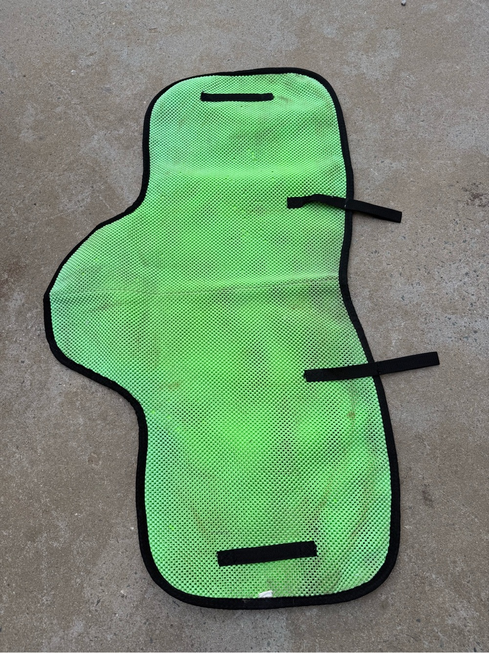 Neon Green neoprene waffled Equestrian English shaped Pad - read post
